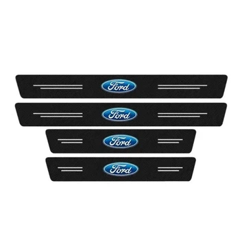 Защитные плёнки на пороги Ford карбон 4шт - 2х(60х7см) 2х(40х7см)