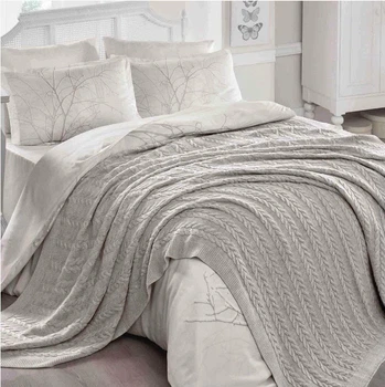 Покрывало вязаное Betires Home 220х240 BREMEN BEIGE