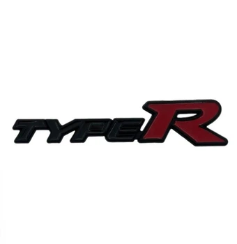 Емблема напис typeR для Honda чорна 148х32мм метал (на скотчі)
