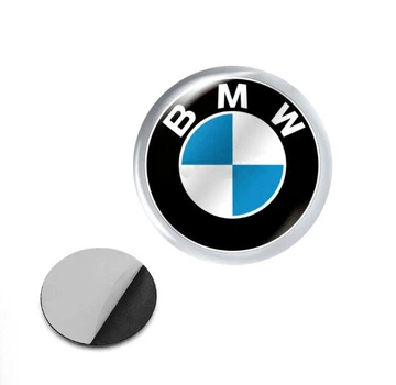 Наклейка с логотипом BMW для авто и ключей d=15 мм Пластиковая объемная