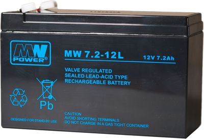Akumulator MW Power VRLA AGM MW 7.2-12L 12V 7.2 Ah (5902135113165)