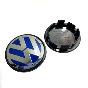 Колпак колеса Volkswagen синий+серебро пластик 1шт 65 мм OEM 3b7601171 (колпачок, заглушка)