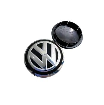 Колпак колеса Volkswagen серебро+черный пластик 1шт 65 мм OEM 3b7601171 (на защелках)