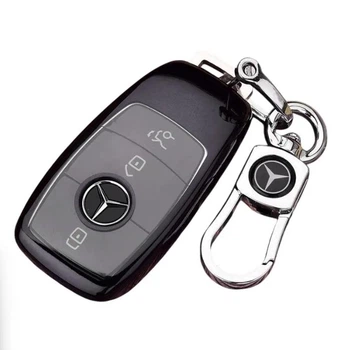 Чехол ключа Mercedes-Benz черный+металлическая пряжка