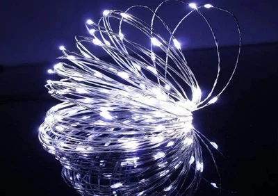Светодиодная гирлянда-нить на батарейках, холодный, 5м. 50LED Decorative Light 218-21526874