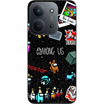 Силиконовый чехол SMTT для Xiaomi Redmi 15C с картинкой Among Us Найди меня