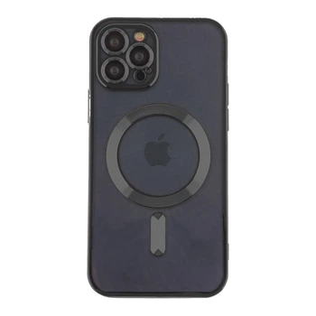 Чохол TPU Metallic Full Camera with Magsafe для iPhone 12 Pro Max Колір Black