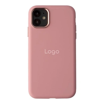 Чохол Silicone Case Metal Buttons (AA) для iPhone 11 Колір Rose Powder