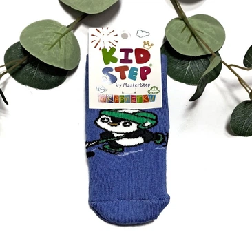 Дитячі махрові шкарпетки для хлопчика KidStep на 10-12 см (17-19 розмір) Пінгвін Синій/ Білий