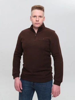 Джемпер мужской коричневый ворот на молнии 9137-4 XL