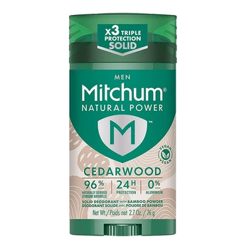 Дезодорант без алюмінію Mitchum Natural Power Cedarwood стік чоловічий 76 г