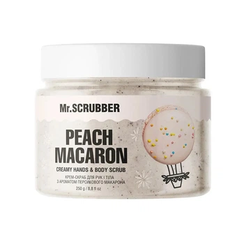 Крем-скраб для рук и тела с ароматом персикового макарона Peach Macaron Mr.SCRUBBER 250g