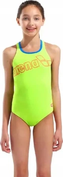 Купальник закритий для дівчат Arena LOGO SWIMSUIT SWIM PRO Салатовий 140 см (010287-880-140)