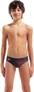 Плавки-слепые для мальчиков Arena DIM LIGHT SWIM BRIEFS черный, коралловый детский 140 см (008148-504)