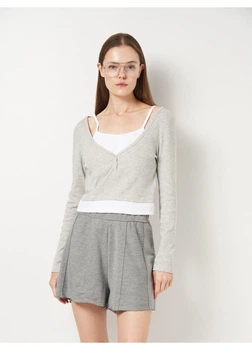 Лонгслив Primark L Серый 8109605