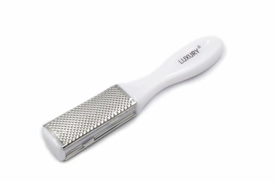 Терка металлическая двусторонняя для ног Beauty LUXURY TM-01 белая