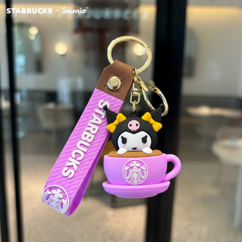 Брелок Куроми Kuromi на ключи, на сумку фигурка аниме геншен манга Starbucks Старбакс 5.5 см