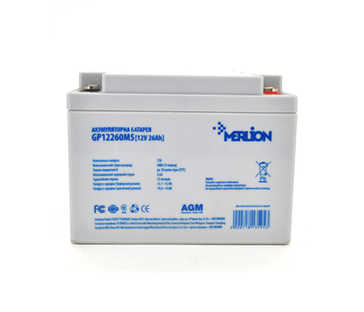 Аккумулятор AGM 12V 26Ah MERLION GP12260M6 (13595)