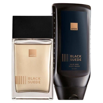 Мужской парфюмированный набор 2-в-1 Avon Black Suede: Туалетная вода Black Suede 100 мл + Шампунь-гель Black Suede 250 мл