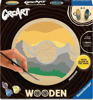 Malowanie po numerach Ravensburger CreArt Wooden Góry 20 cm (4005556259236)