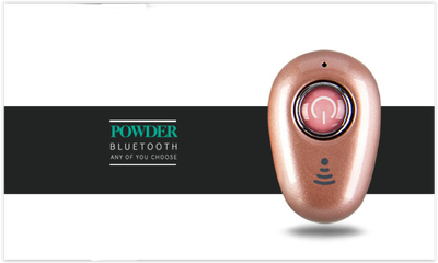 Мини Bluetooth-гарнитура S650, цвет розовый, с возможностью прослушивания музыки