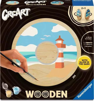 Malowanie po numerach Ravensburger CreArt Wooden Latarnia morska 20 cm (4005556259243)