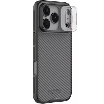 Карбоновая накладка Nillkin CamShield Pro для iPhone 17 Pro Transparent black