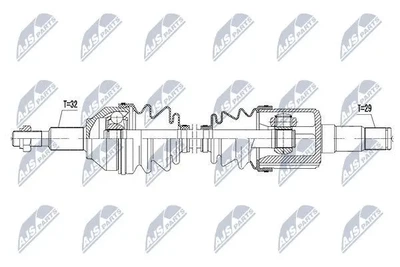 Полуось DODGE JOURNEY 08-, AVENGER 08- /ЛЕВ/ NPWCH034 NTY (NPWCH034)