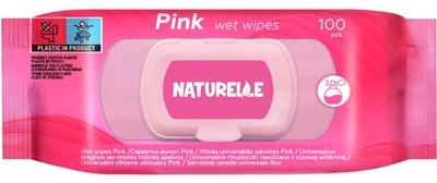 Влажные салфетки универсальные Naturelle Pink розовые 100 шт.