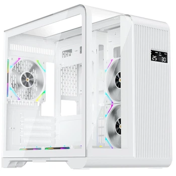 Корпус для ПК з LED-дисплеєм 1stPlayer RT5 без БП White (RT5-WH)