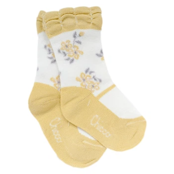 Шкарпетки для дівчинки Chicco 090.13291.064 (6-9 місяців) 16 р Білий/Жовтий