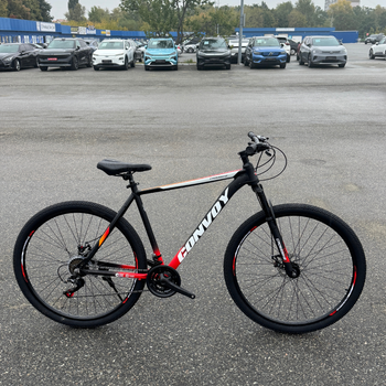 Велосипед CrossBike 29" Convoy 2025 Рама 21" black-red