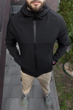Чоловіча куртка Softshell, розмір L, Чорний