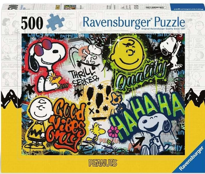 Puzzle Ravensburger Peanuts 500 elementów 12000389 (4005555003892)