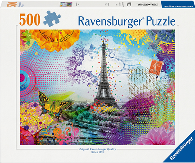 Puzzle Ravensburger Pocztówka z Paryża 500 elementów 12000772 (4005555007722)