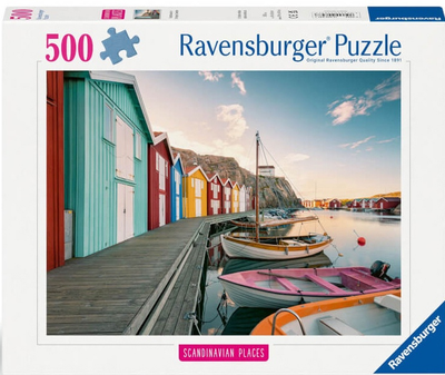 Puzzle Ravensburger Przystań dla łodzi w Smögen 500 elementów 12000847 (4005555008477)