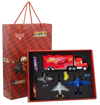 Набор игрушечных металлических машинок Cars Disney Pixar 8 шт. /Тачки Молния Маквин и самолеты / Металлические машинки Пиксар Дисней в подарочной коробке