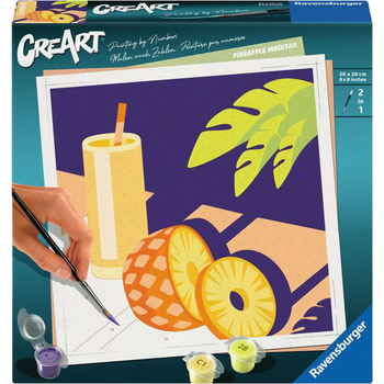 Malowanie po numerach Ravensburger Creart Moktajl ananas (4005556255603)