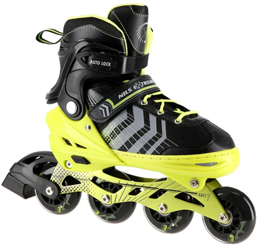 Rolki Nils Extreme 4 w 1 z wymienną płozą figurową Czarno-Zielone S 29-33 (5907695599466)
