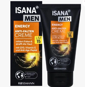 Мужской антивозрастной крем Q10 Isana men energy anti-falten creme 50 мл