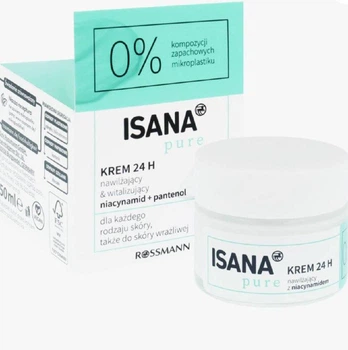 Крем для чувствительной кожи с ниацинамидом и пантенолом Isana pure 50 мл