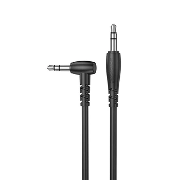 Кабель AUX Borofone BL10 3.5mm 1m кутовий black