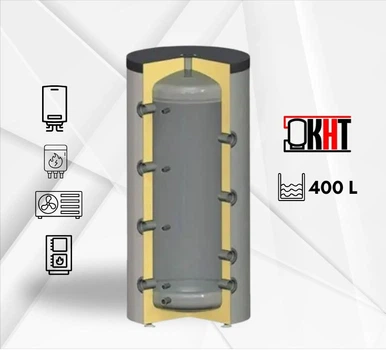 Буферная ёмкость, KHT PS-В-00-400-GP-PU, бак-накопитель 400 литров для тепловых насосов, электрокотлов