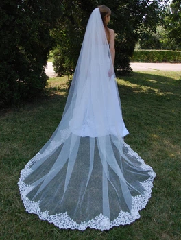 Довга весільна фата Light ivory 265см Lady Solomia СE-102