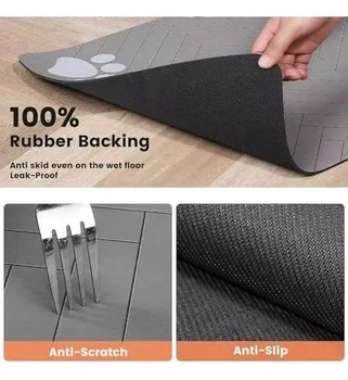Коврик для животных 40×50 см для мелких и средних пород, серый (MA645)