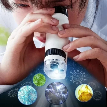 Микроскоп Outdoor детский, портативный, ручной, белый (MA657)