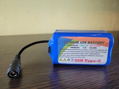 Аккумулятор для кораблика 7.4 v, 18000 mAh с Type-С
