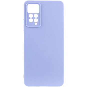 Цветной силиконовый чехол GETMAN с закрытой камерой на Xiaomi Redmi Note 12 Pro 4G (Сиреневый / Light purple) (248487)