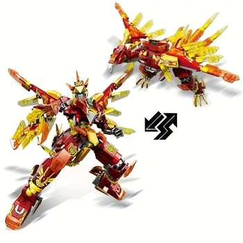 Конструктор Ninjago 2в1 феникс-дракон или робот ниндзяго на 511 деталей (719)