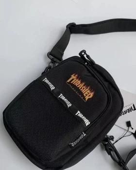 Сумка месенджер через плече Thrasher чорна